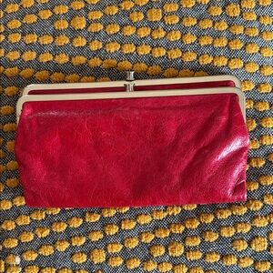HOBO Vibrant Red Leather Clutch